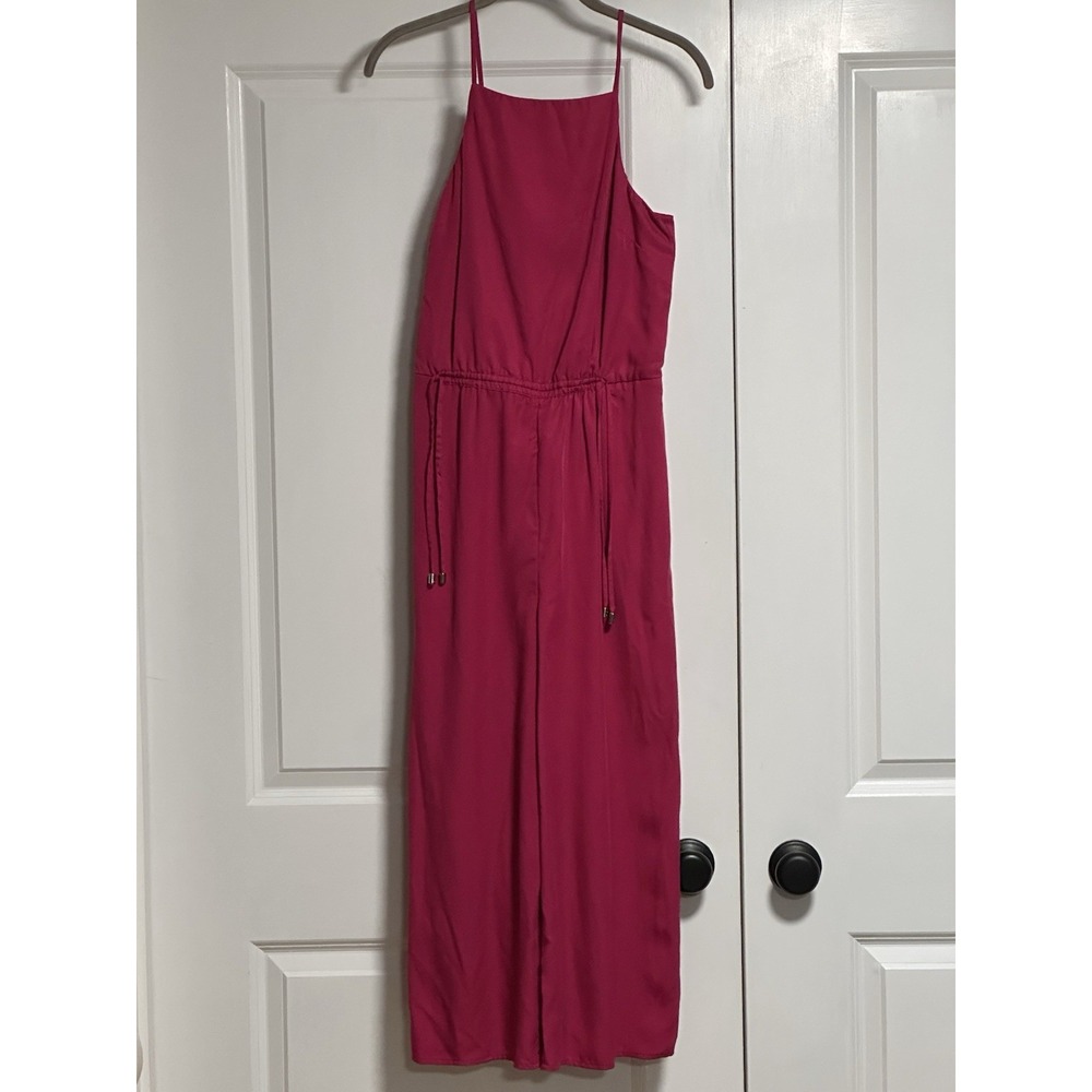 Ted Baker, Melnie Jumpsuit Drawstring Waist Cropped Wide Leg,‎ Size US 0, Pink